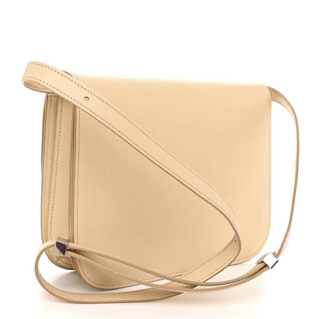 Liege Calfskin Medium Classic Box Flap Bag Powder