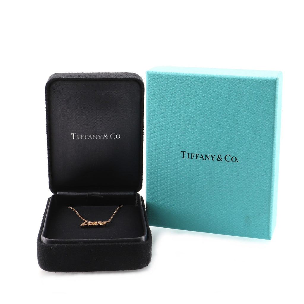 Paloma's Graffiti Love Pendant Necklace 18K Rose Gold and Diamonds Mini
