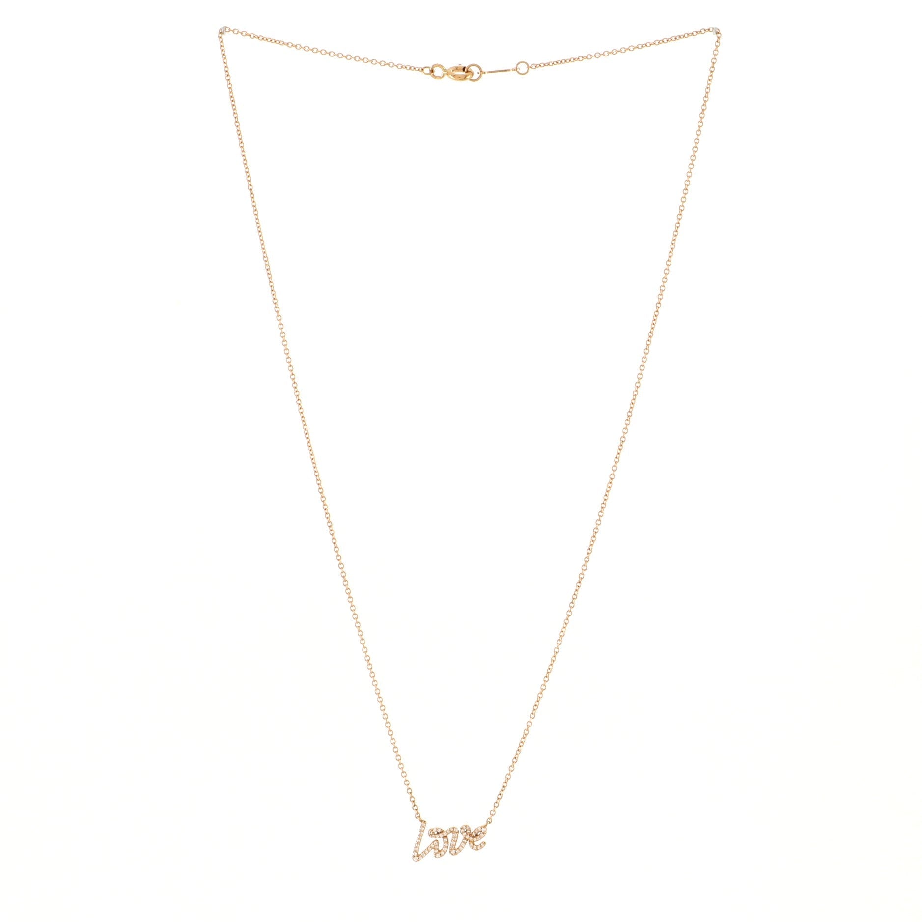 Paloma's Graffiti Love Pendant Necklace 18K Rose Gold and Diamonds Mini