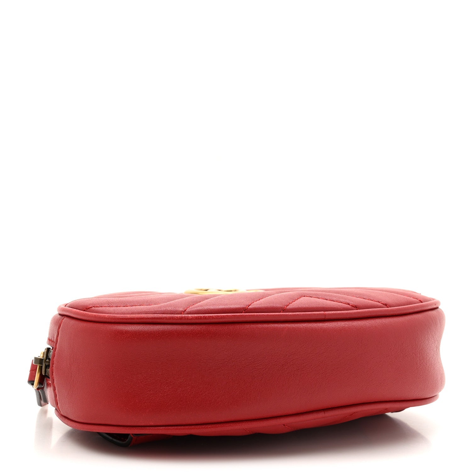 Calfskin Matelasse GG Marmont Belt Bag 85 34 Hibiscus Red