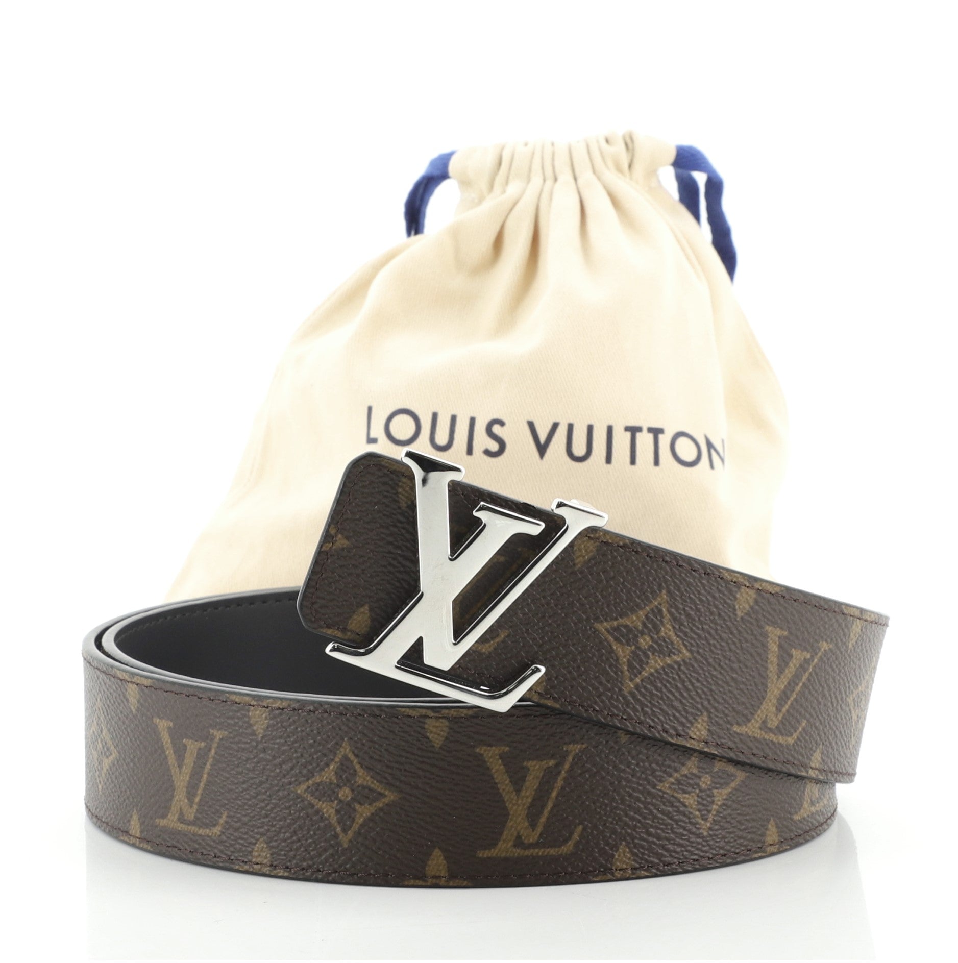 LV Initiales Reversible Belt Monogram Canvas and Leather Wide 100