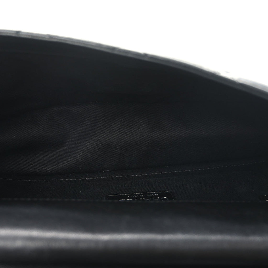 Washed Lambskin Jumbo Take Away Flap Black