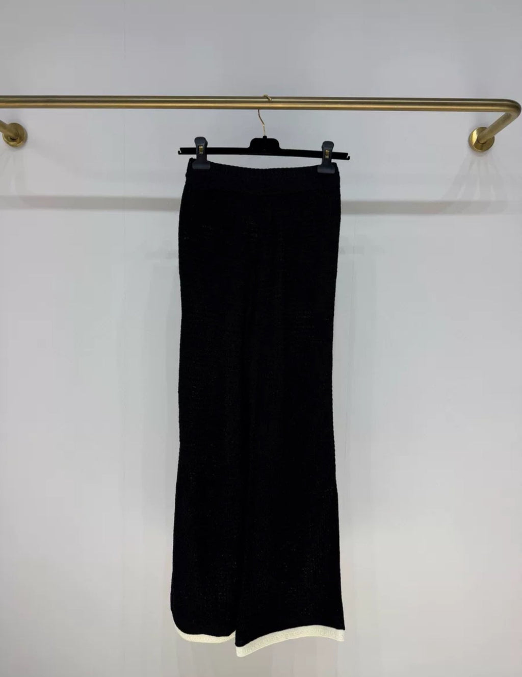 Chanel 24P black and white pants