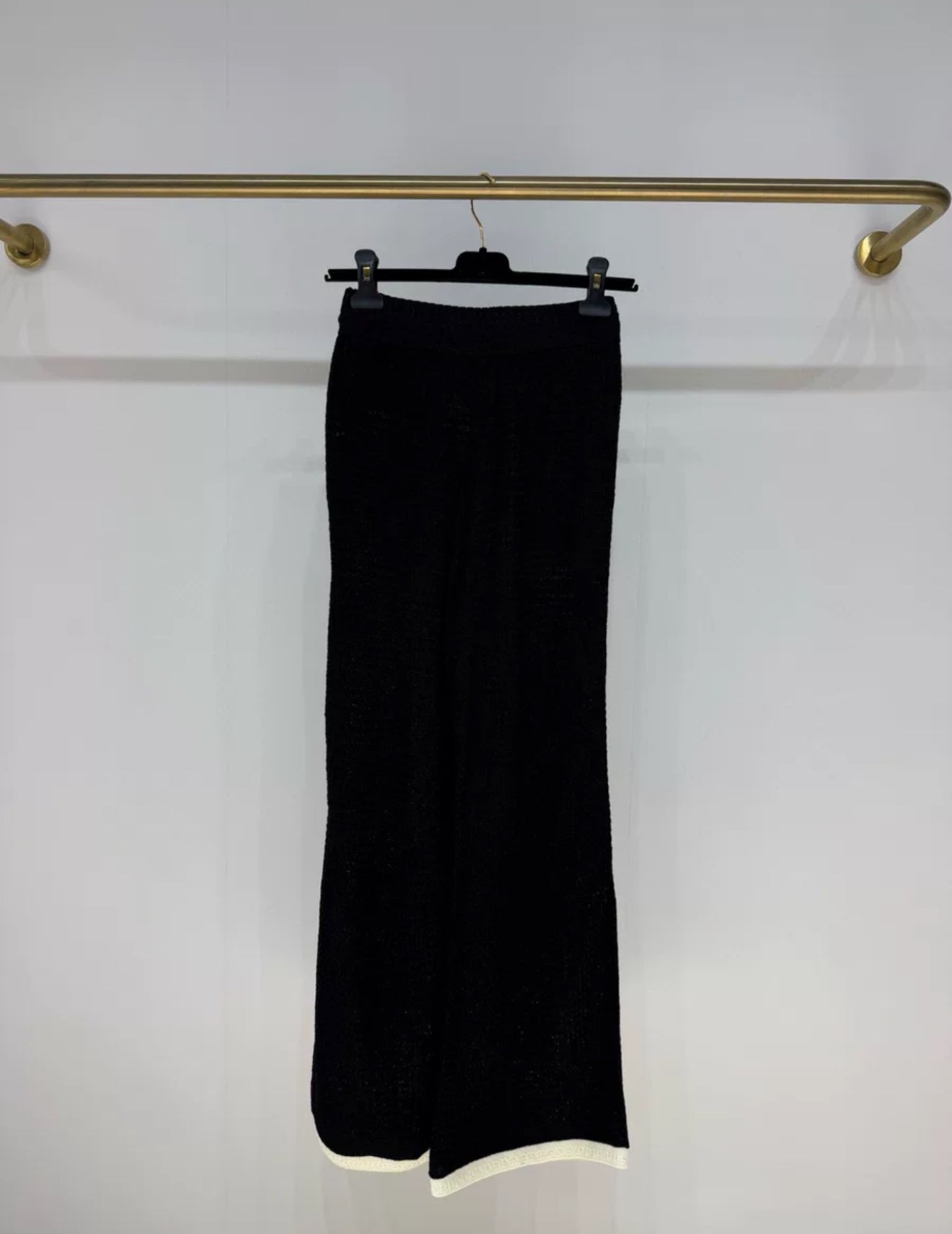 Chanel 24P black and white pants