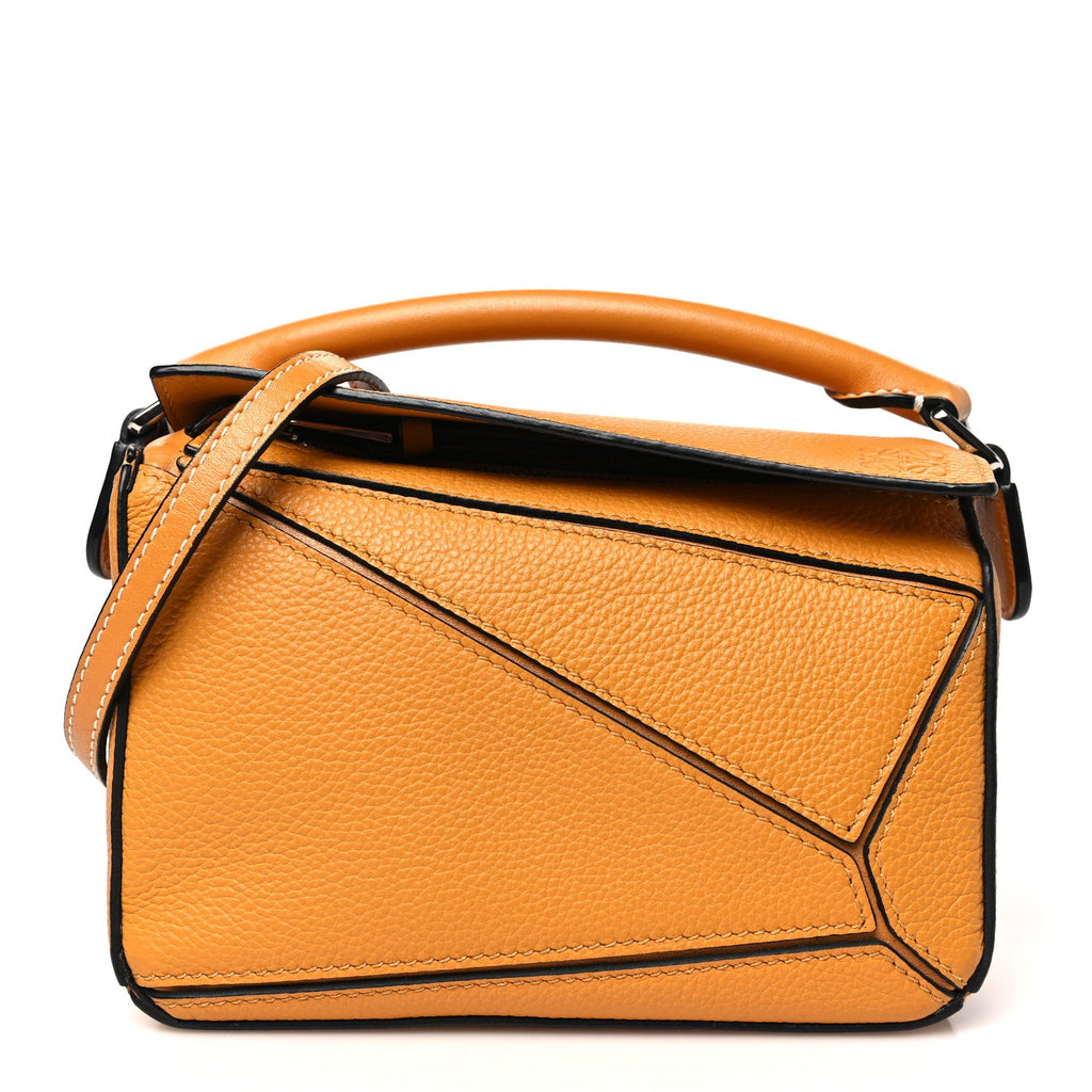 Grained Calfskin Mini Puzzle Bag Sunflower