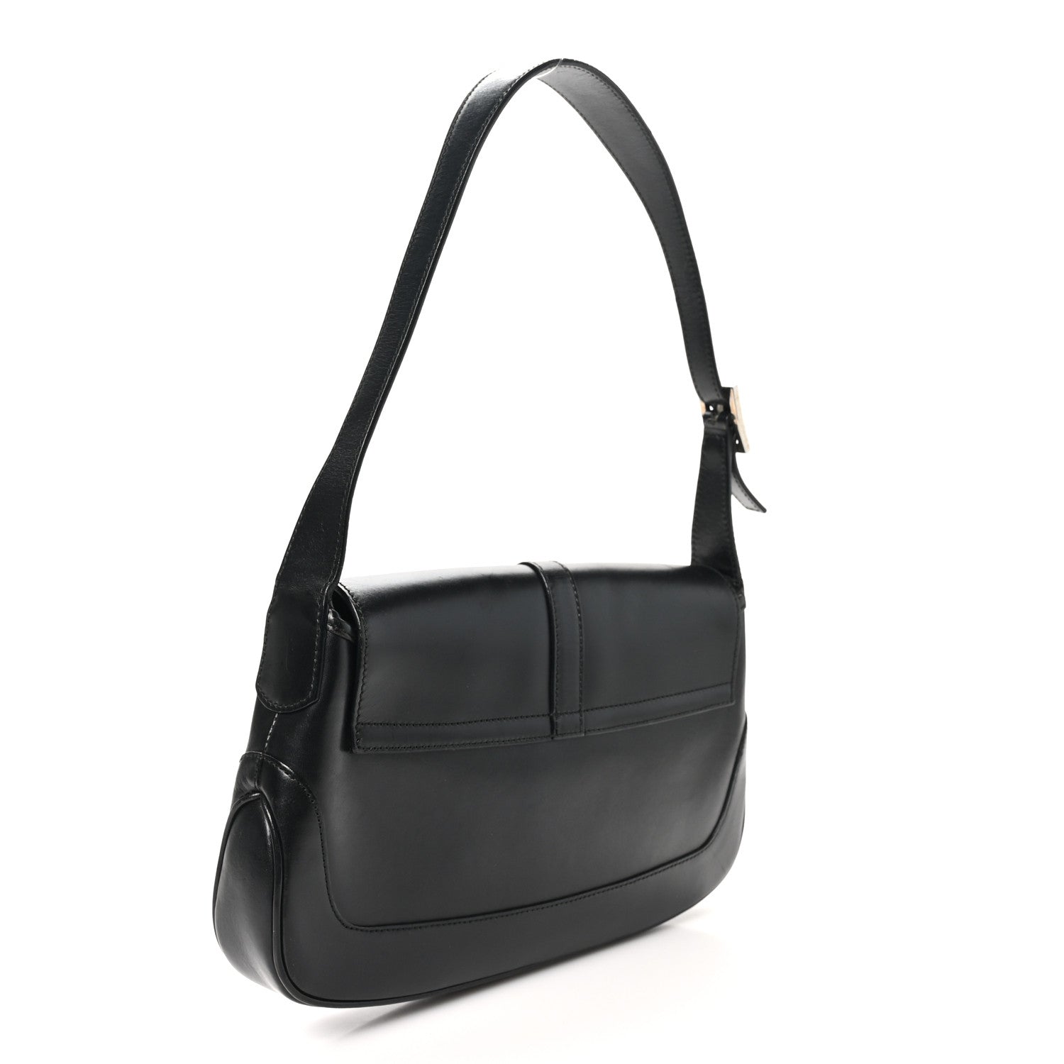 Calfskin Small Jackie O Hobo Black