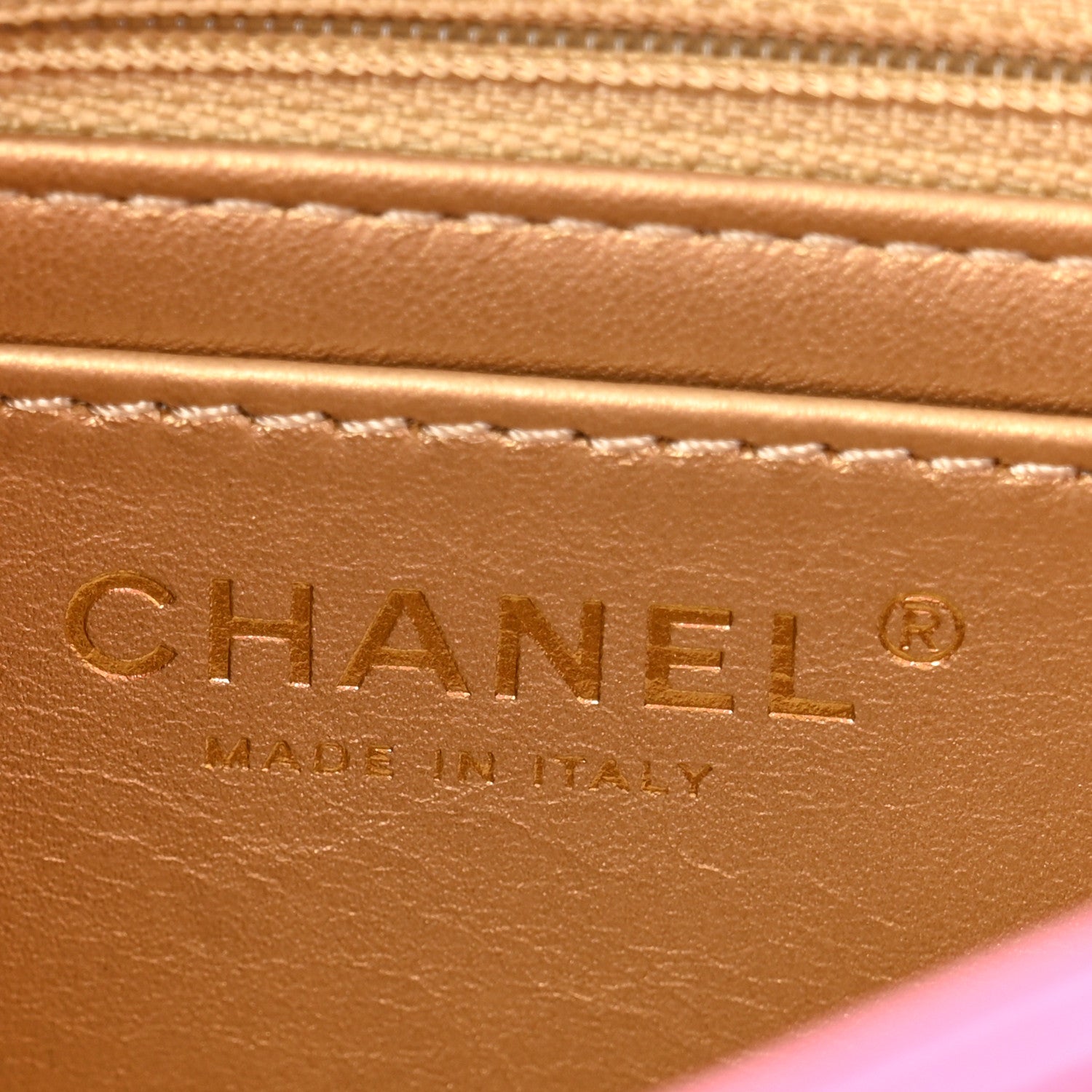 Lambskin Quilted Mini Rectangular Pearl Crush Flap Pink