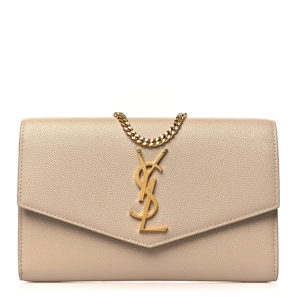 Grain De Poudre Monogram Uptown Chain Wallet Dark Beige