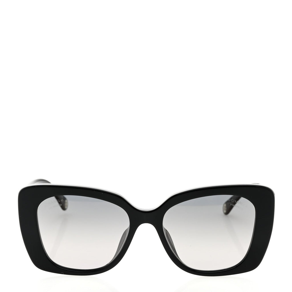 Acetate Polarized Rectangle Sunglasses 5504A Black