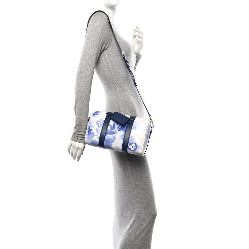 Monogram Watercolor City Keepall Blue