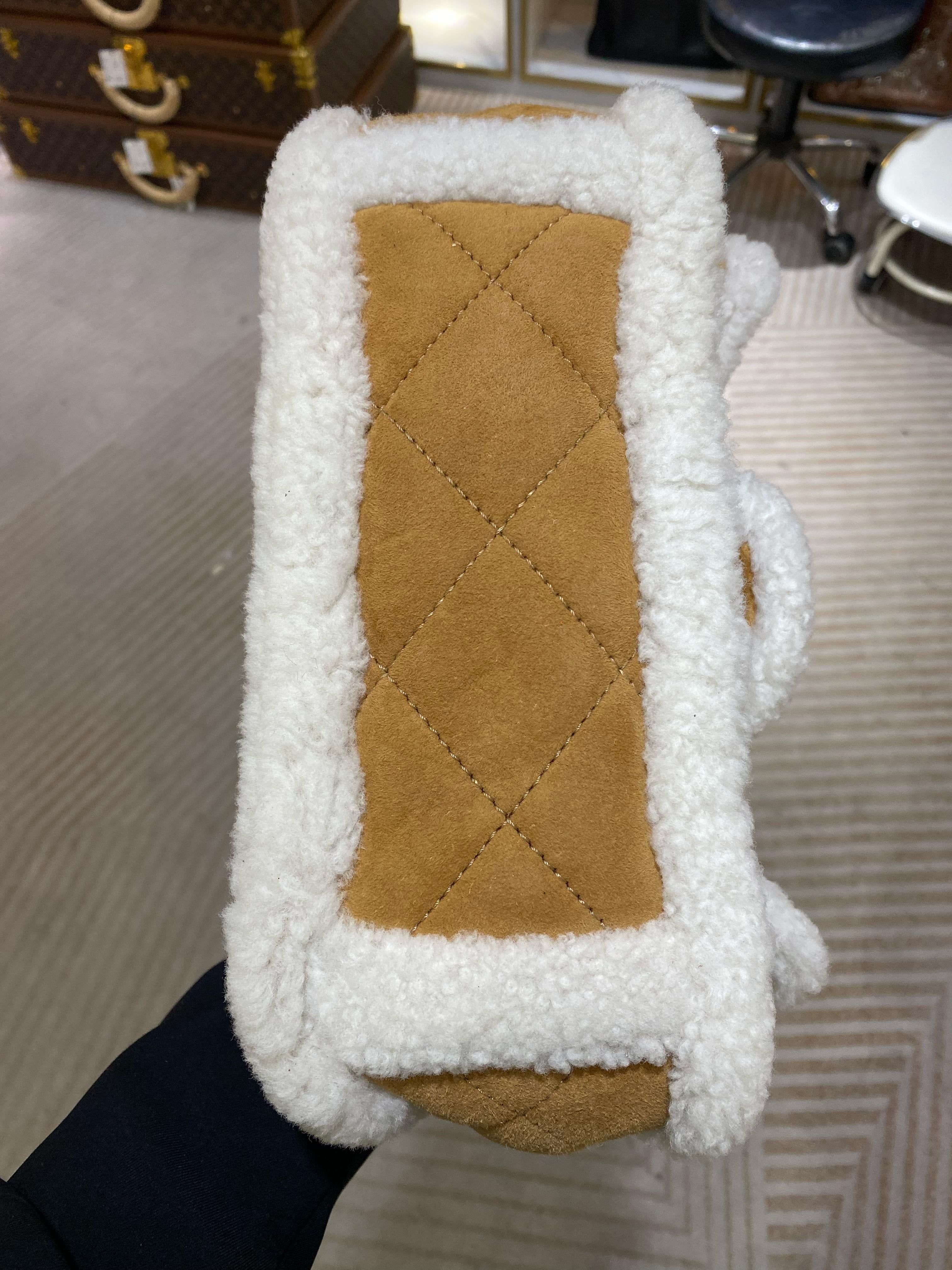 Chanel 18 Shearling Coco Neige Flap Bag