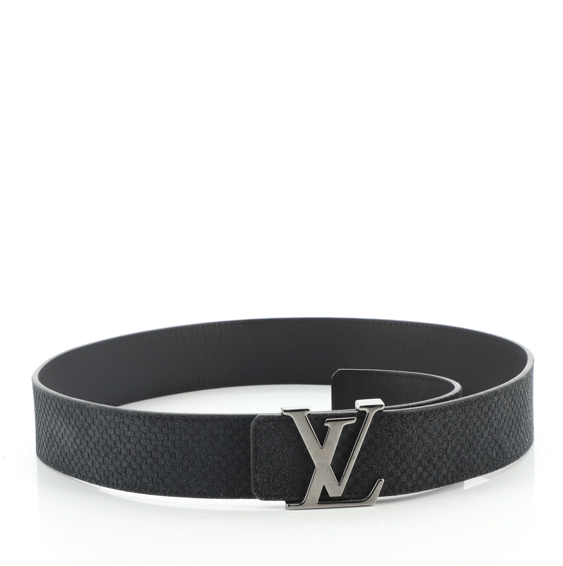 LV Initiales Belt Mini Damier Suede and Leather Wide 85