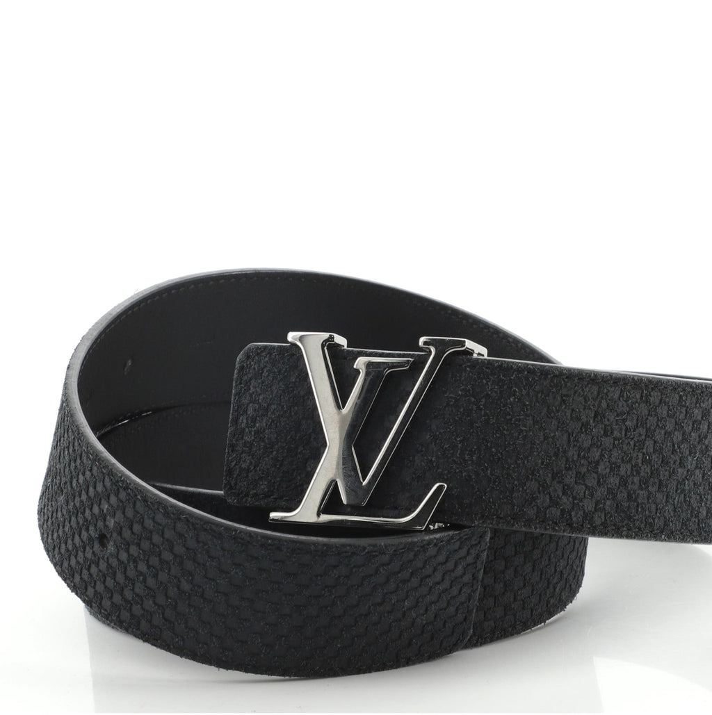 LV Initiales Belt Mini Damier Suede and Leather Wide 85