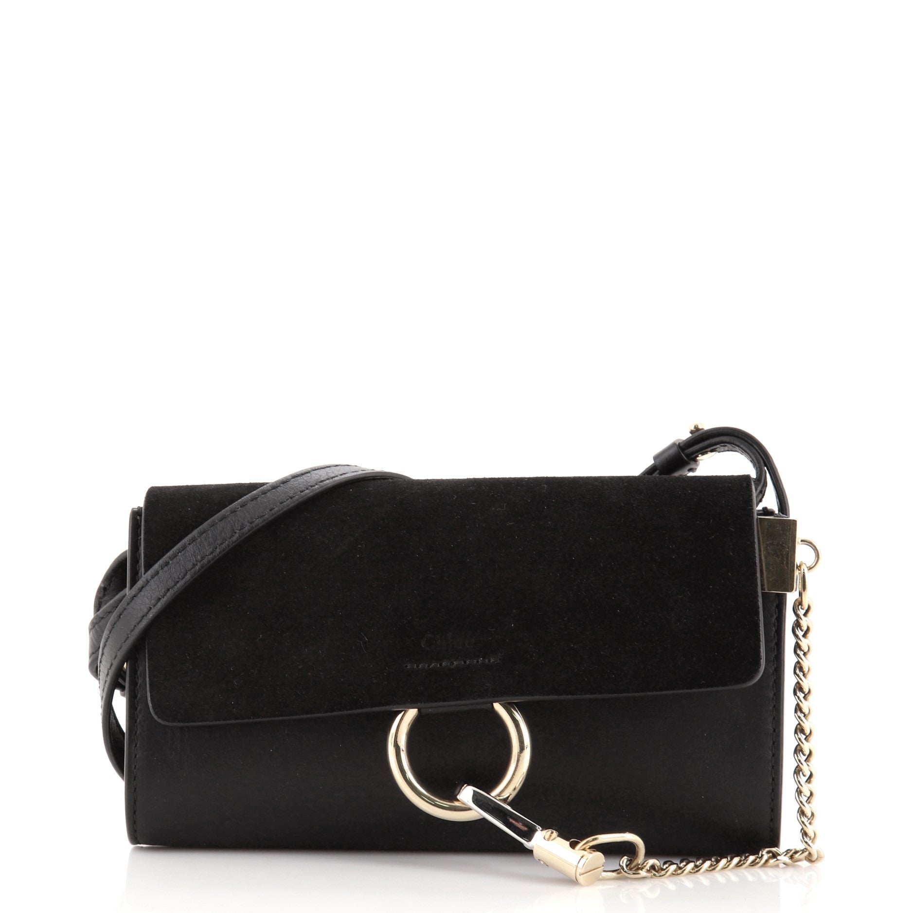 Faye Shoulder Bag Leather and Suede Mini