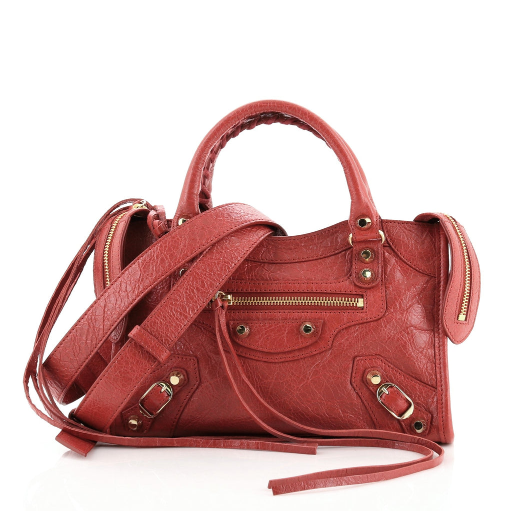 City Classic Metallic Edge Bag Leather Mini