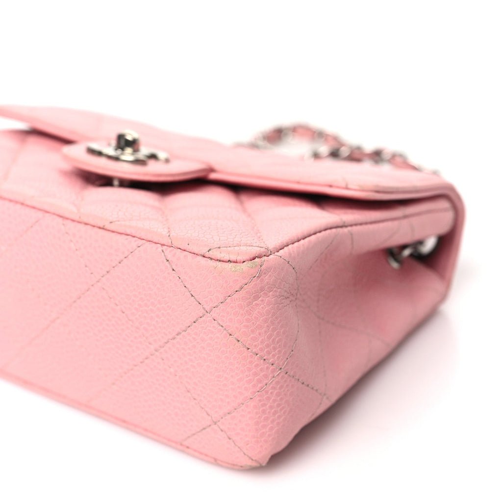 Caviar Quilted Mini Square Flap Pink