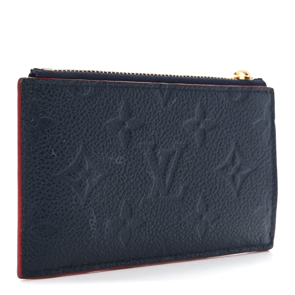Empreinte Blooming Flowers Zipped  Holder Marine Rouge