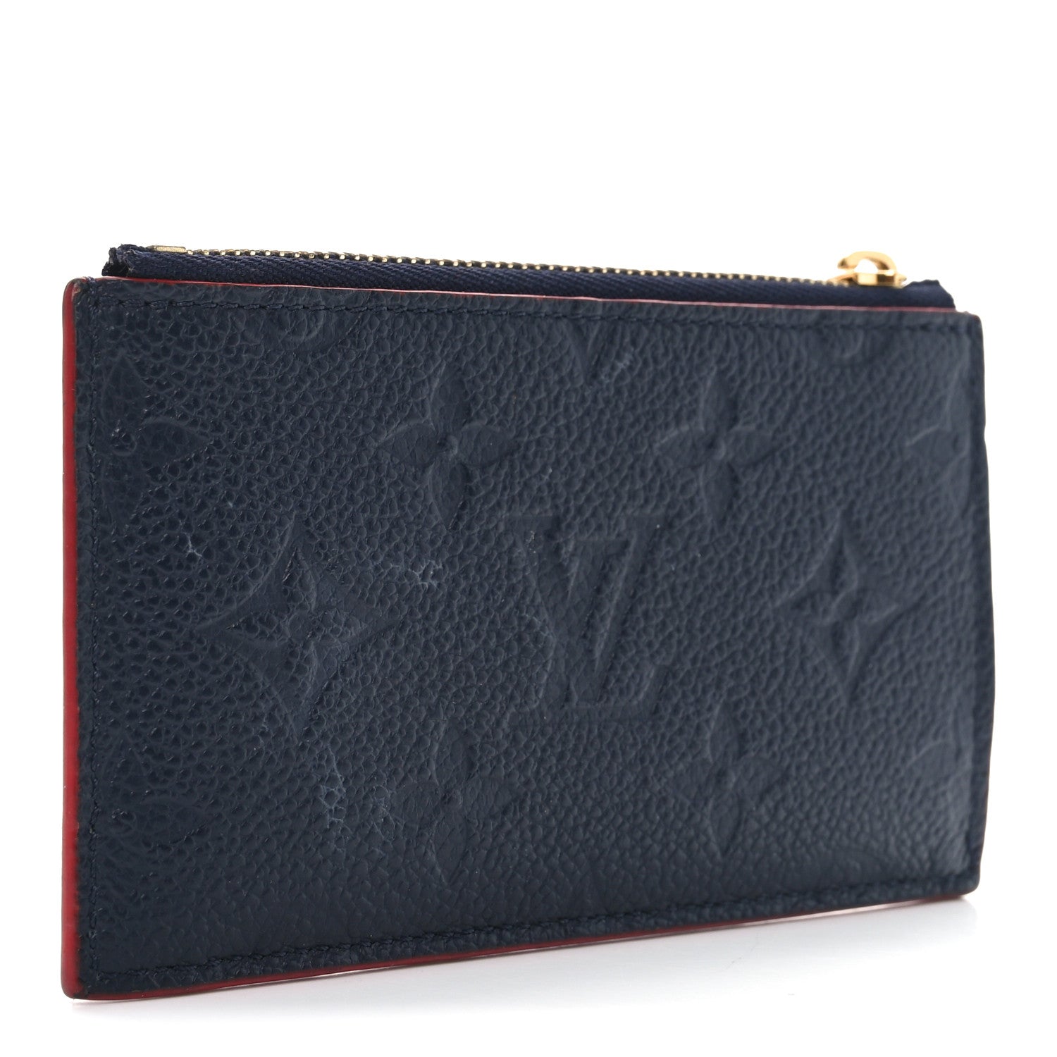 Empreinte Blooming Flowers Zipped  Holder Marine Rouge