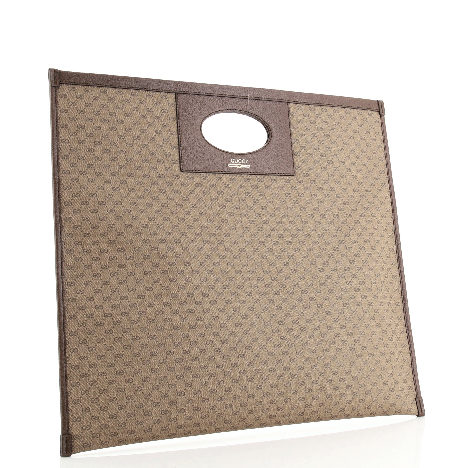 Square Cut Out Handle Tote Mini GG Coated Canvas