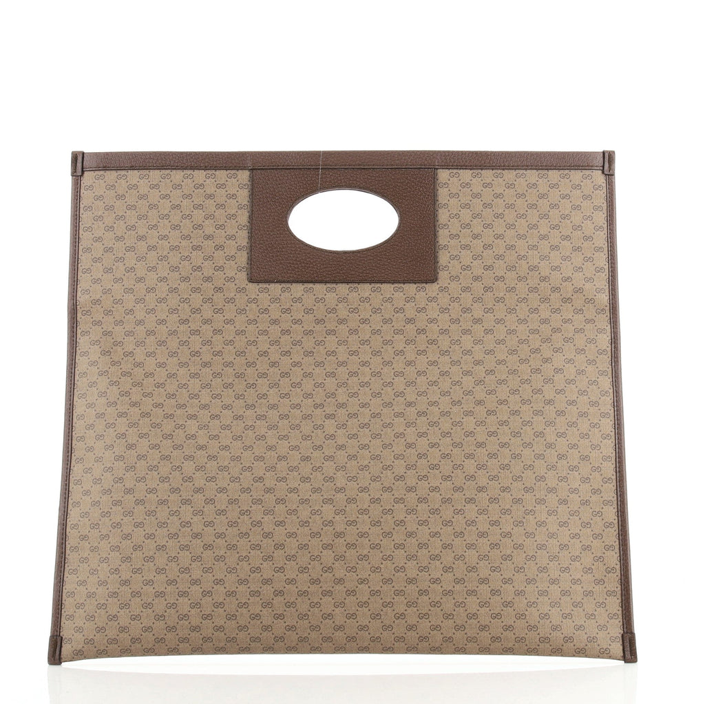 Square Cut Out Handle Tote Mini GG Coated Canvas