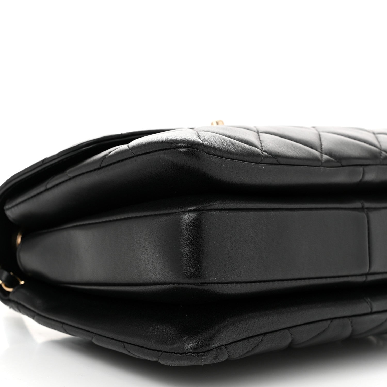 Lambskin Quilted Small Trendy CC Dual Handle Flap Bag Black