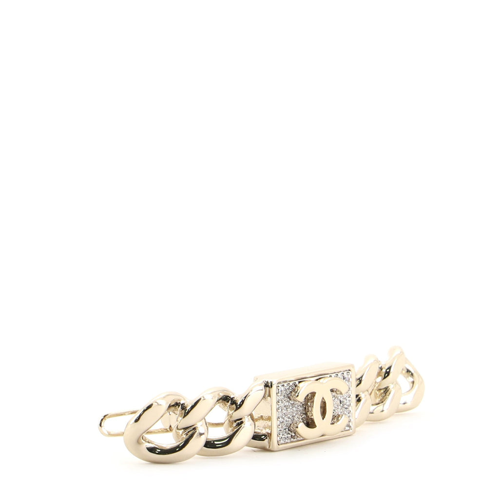 CC Chain Hair Clip Crystal Embellished Metal XS