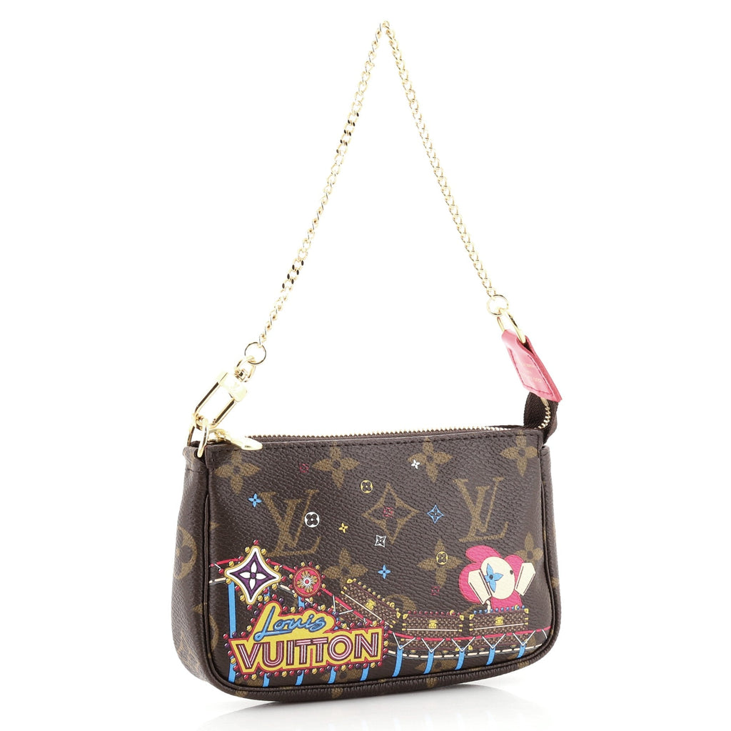 Pochette Accessoires Limited Edition Vivienne Xmas Monogram Canvas Mini
