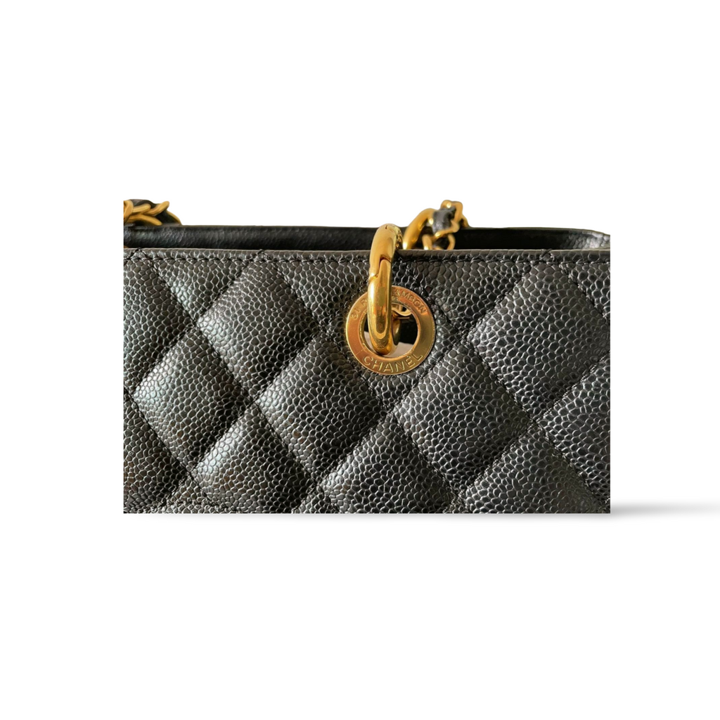 Chanel Grand Shopper Tote in Black Cavier Leather with Gold Hardware
