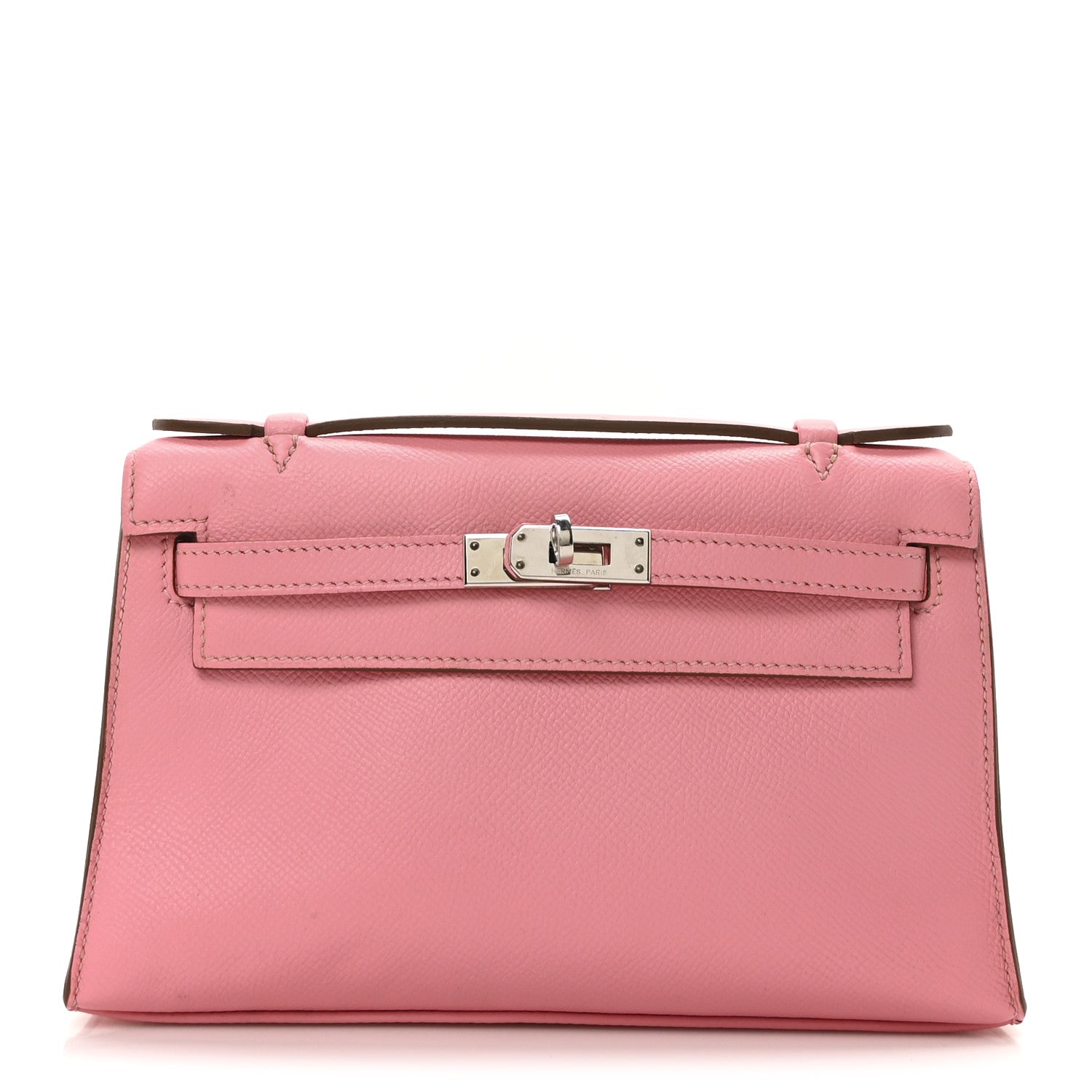 Epsom Kelly Pochette Clutch Rose Confetti
