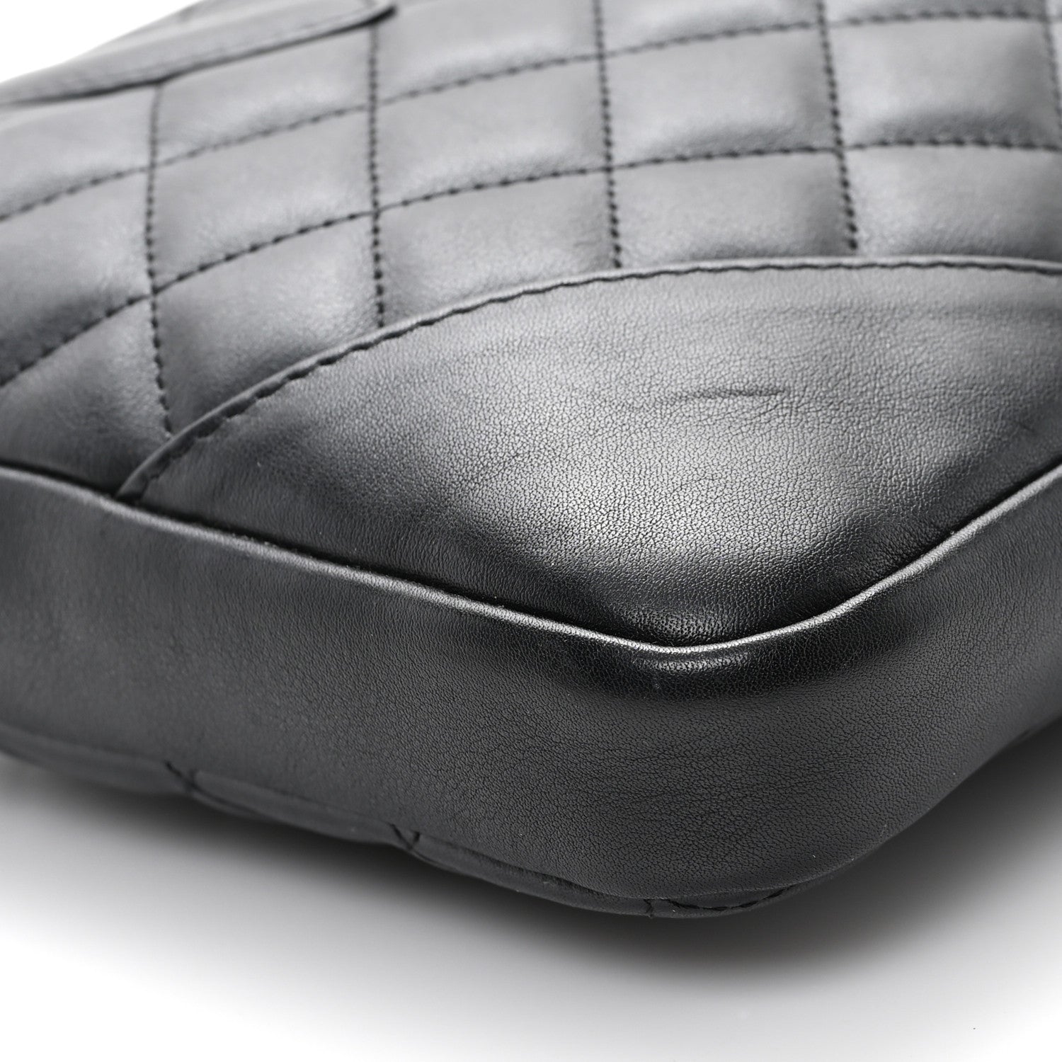 Calfskin Quilted Medium Cambon Messenger Black
