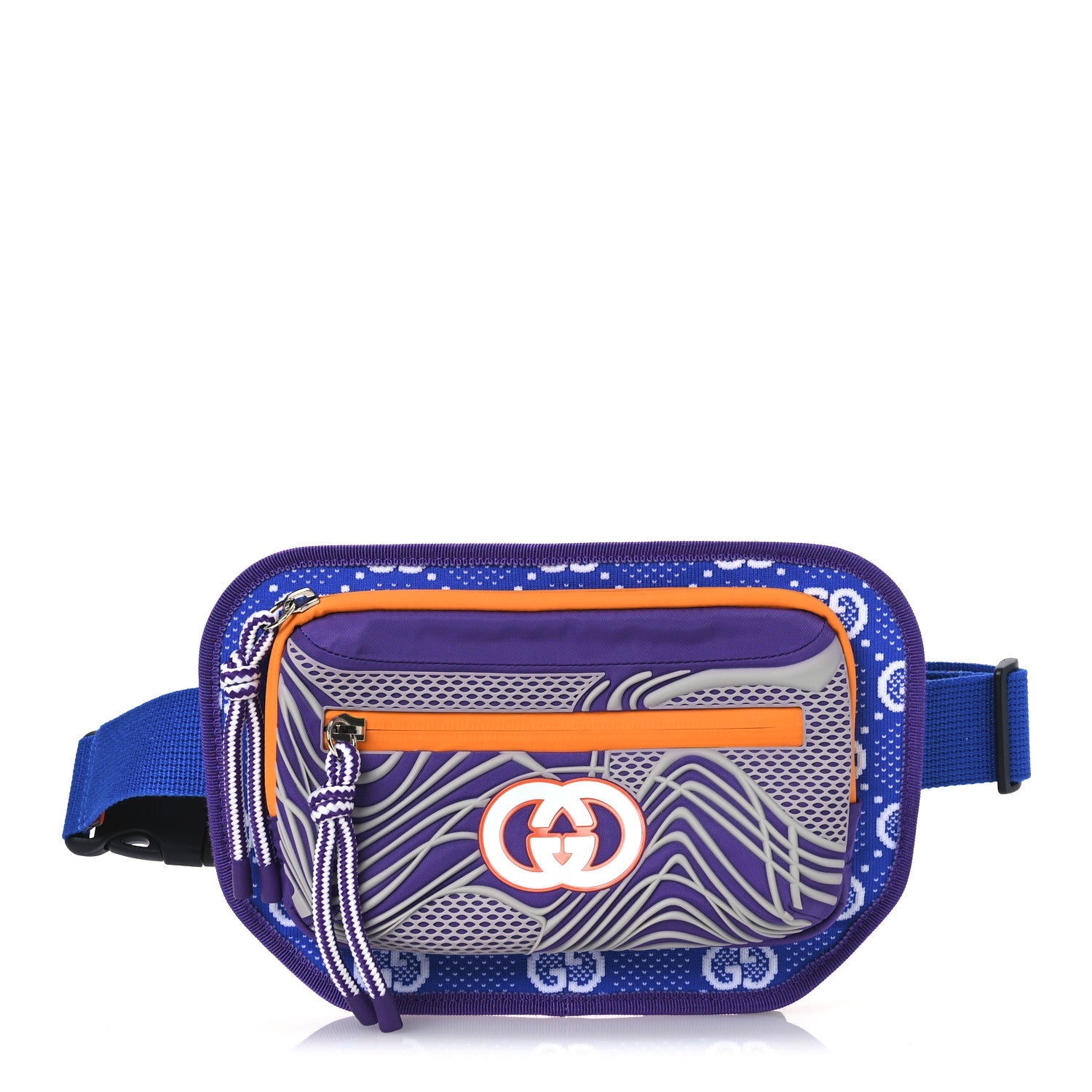 Jersey GG Monogram All Over Sporty Belt Bag Grey White Multicolor