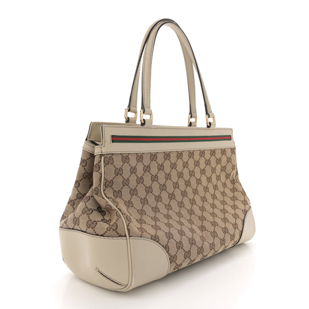 Monogram Medium Mayfair Tote Off White