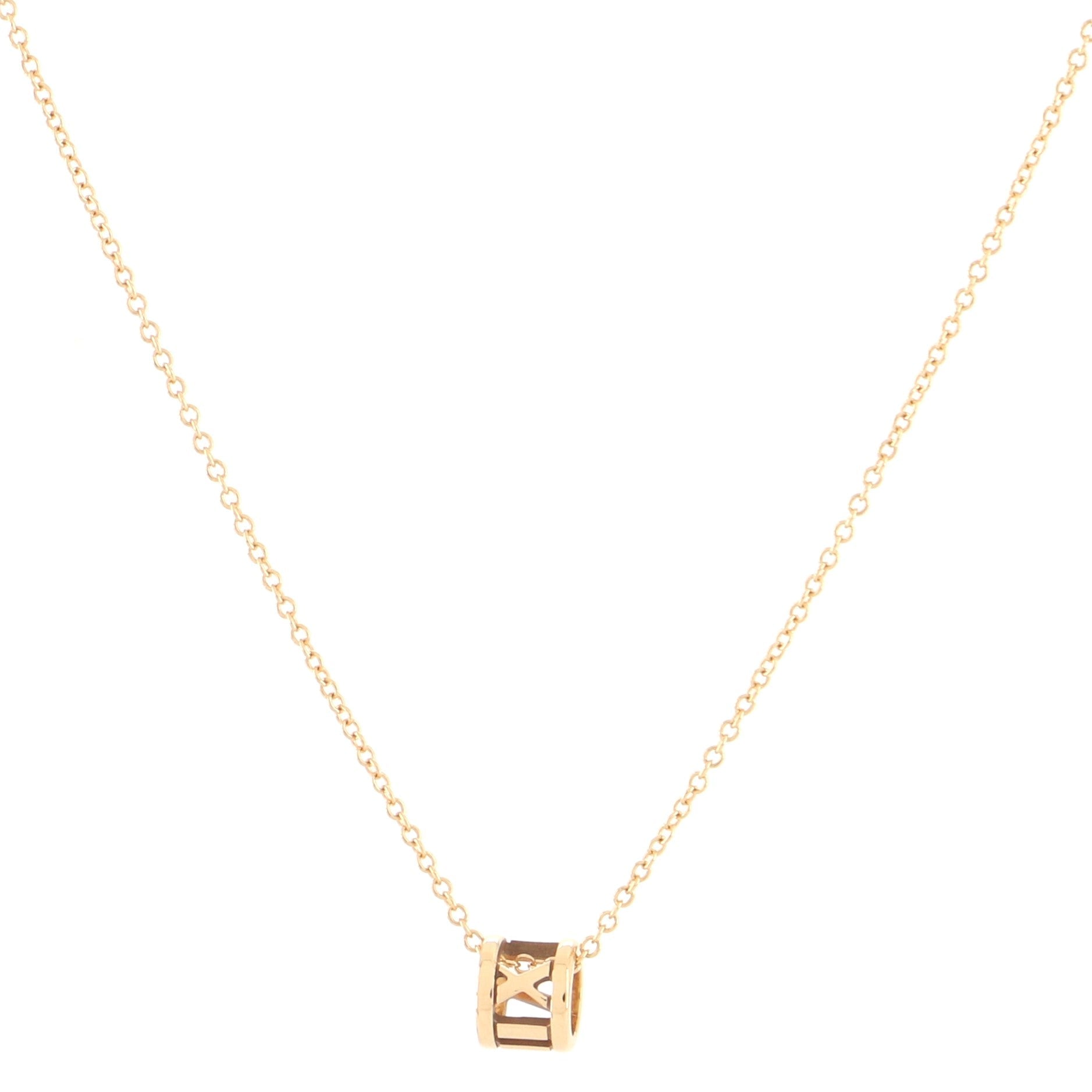 Atlas Open Pendant Necklace 18K Rose Gold