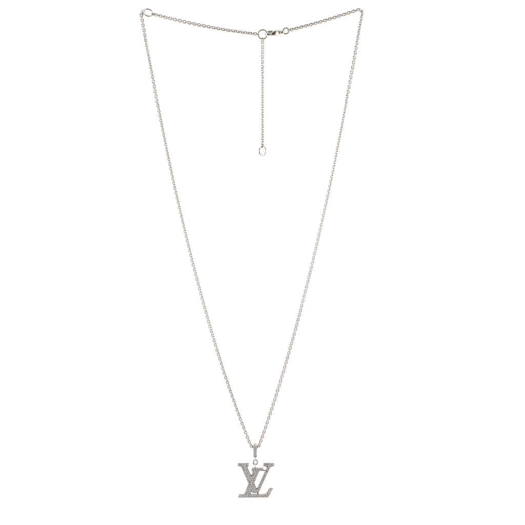 LV Idylle Blossom Pendant Necklace 18K White Gold and Diamonds