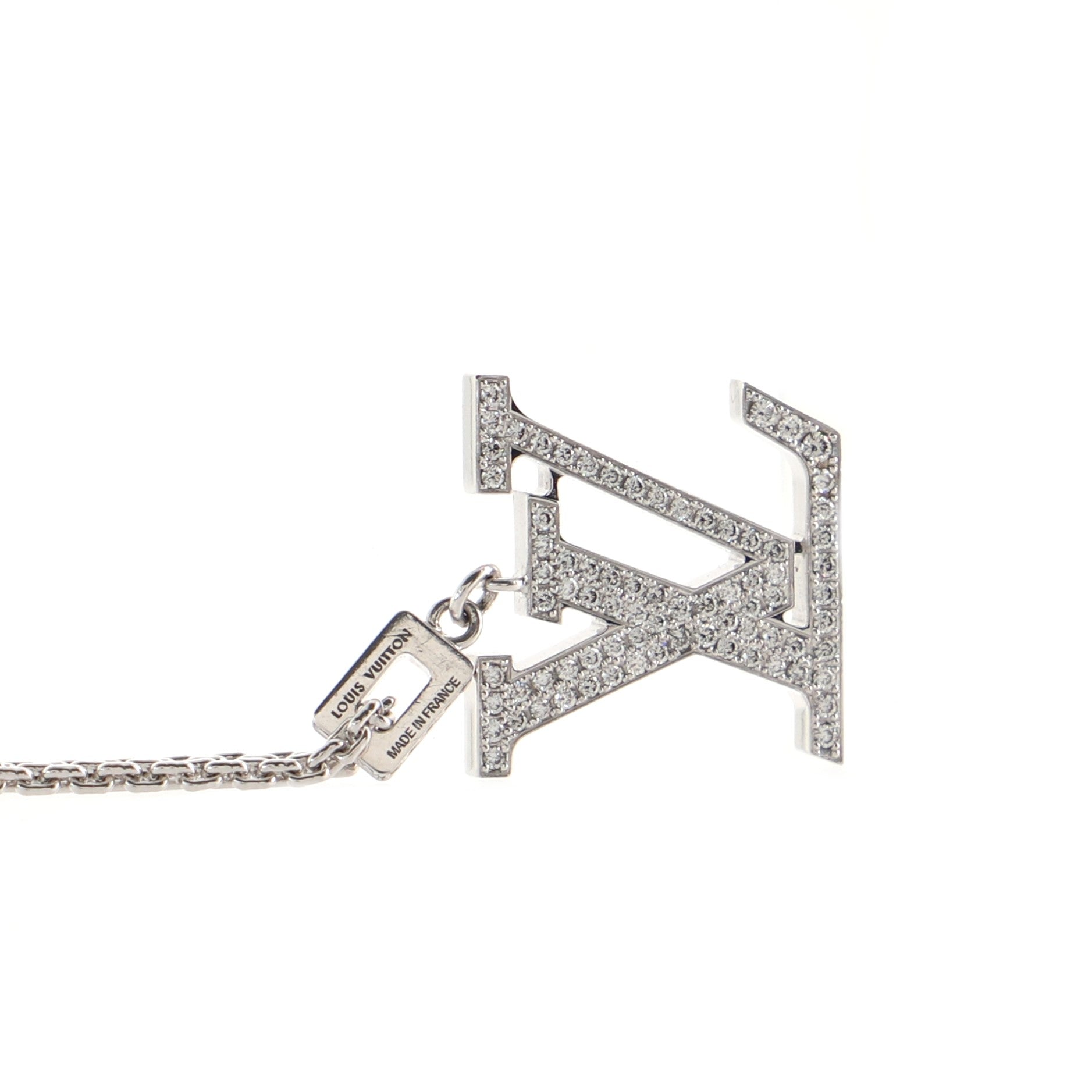 LV Idylle Blossom Pendant Necklace 18K White Gold and Diamonds