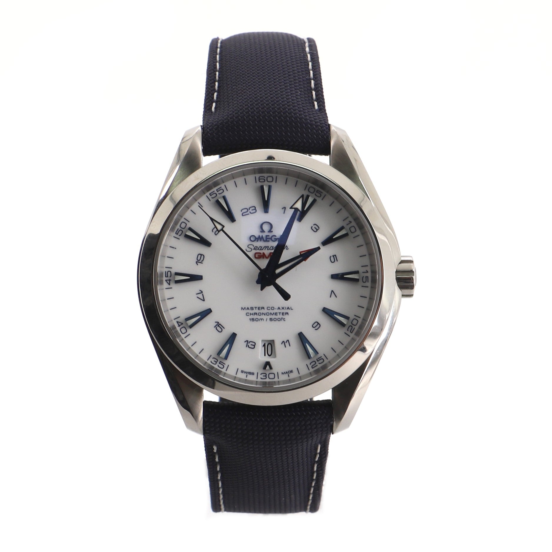 Seamaster Aqua Terra 150M Master Co‑Axial Chronometer GMT Automatic Watch Titanium and Fabric 43