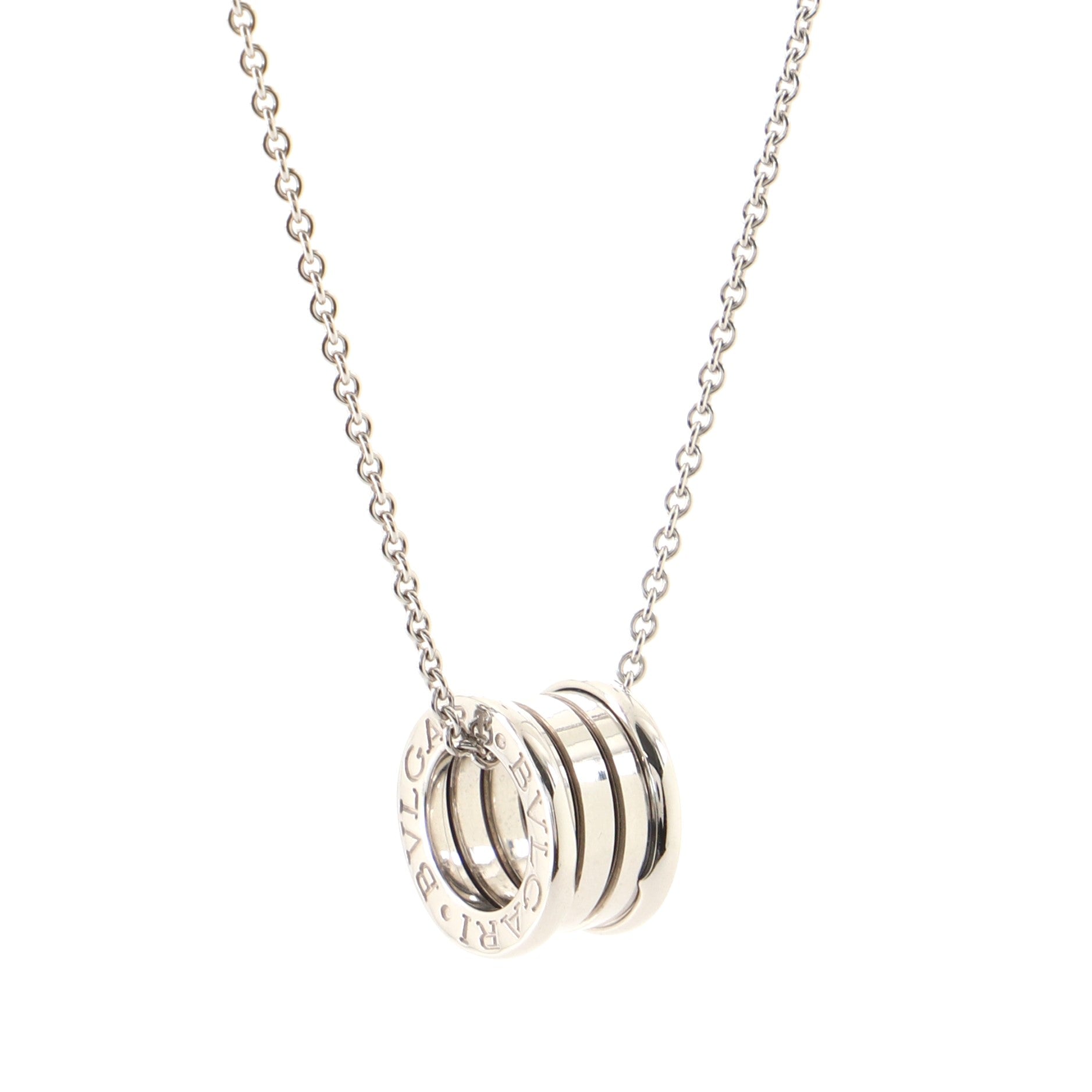 B.Zero1 Pendant Necklace 18K White Gold