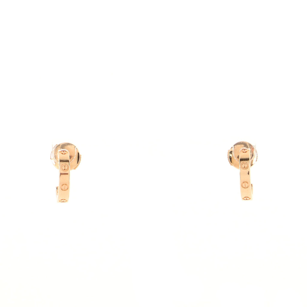 Love Hoop Earrings 18K Rose Gold Mini