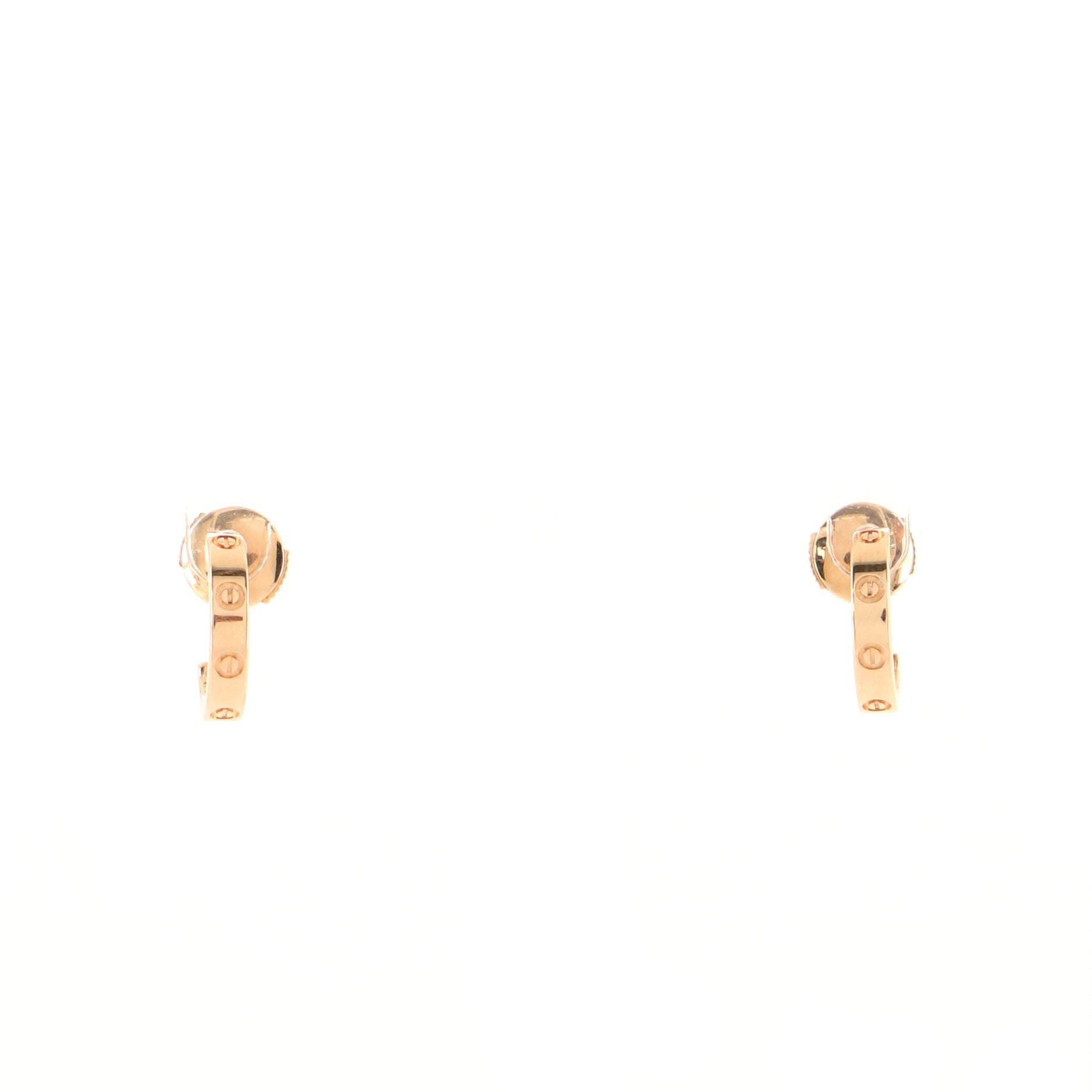Love Hoop Earrings 18K Rose Gold Mini