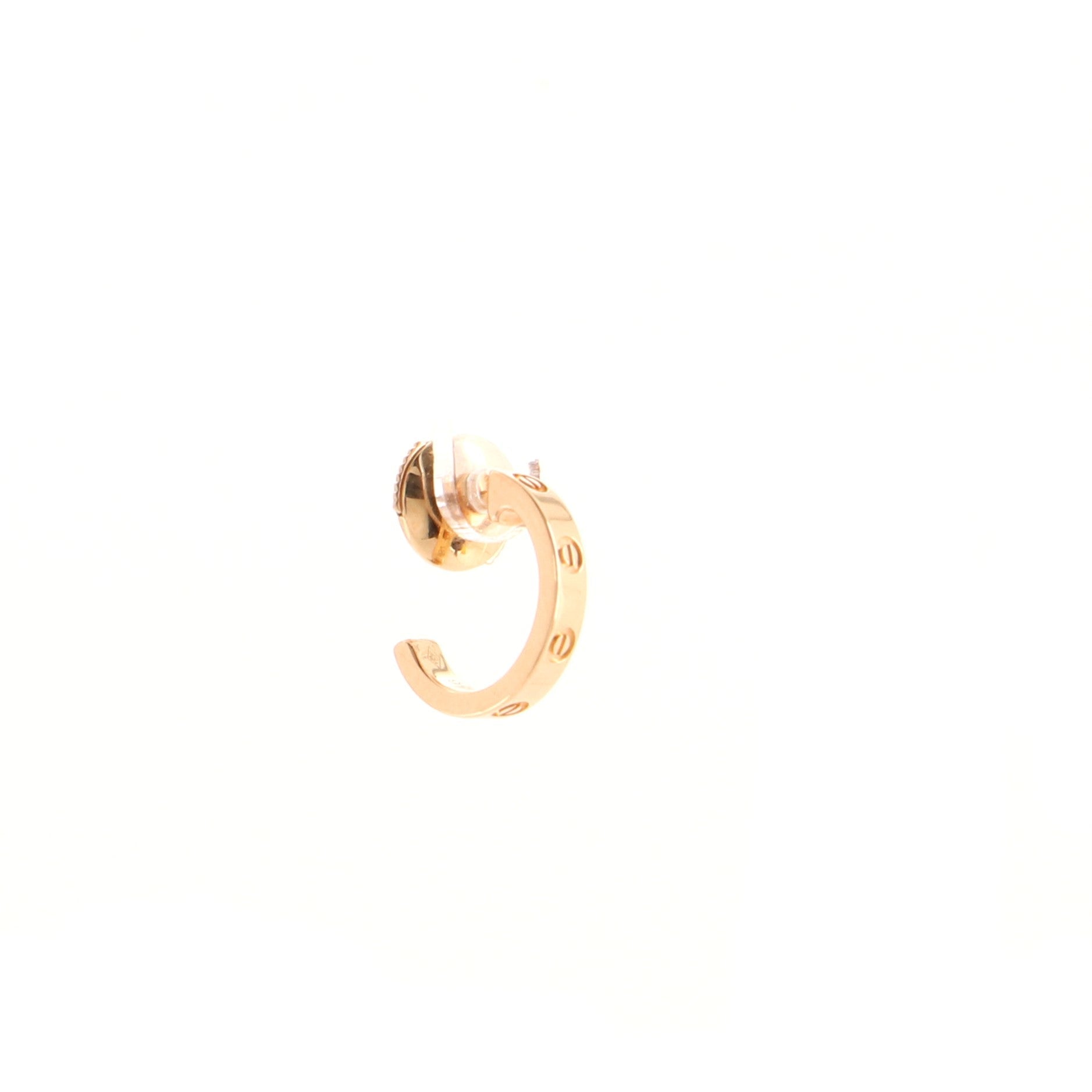 Love Hoop Earrings 18K Rose Gold Mini