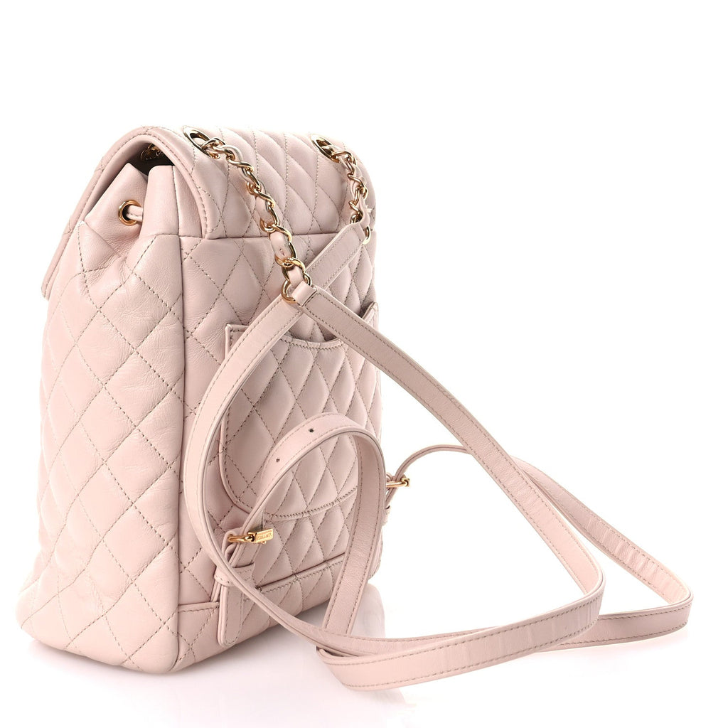 Lambskin Quilted Small Urban Spirit Backpack Light Pink