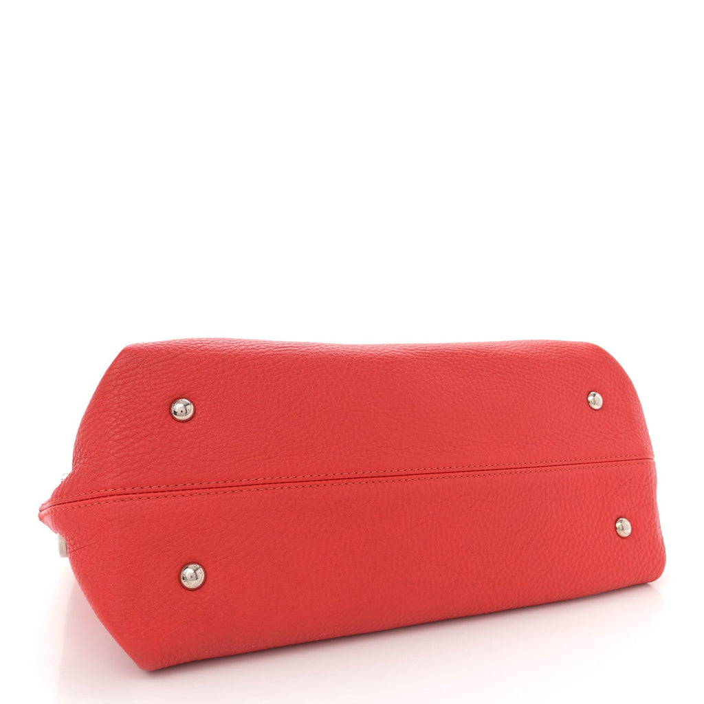 Grained Calfskin Sofia Satchel Red