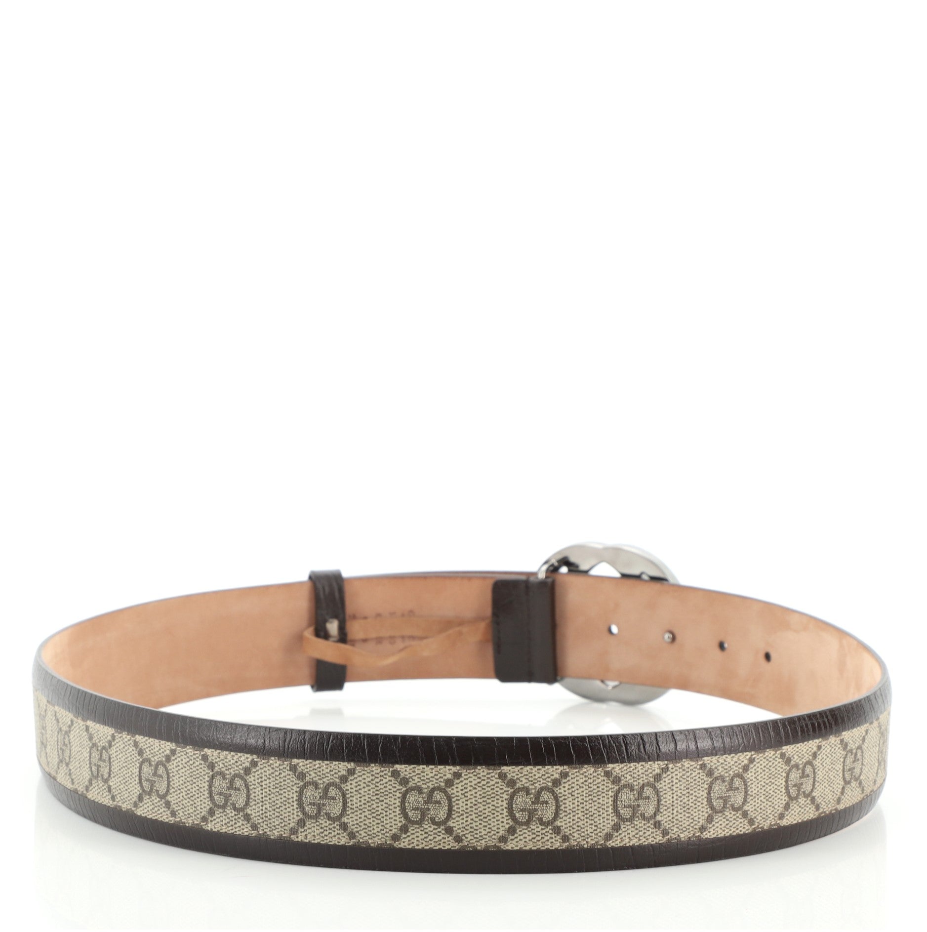 Interlocking G Belt GG Canvas with Leather Wide 90