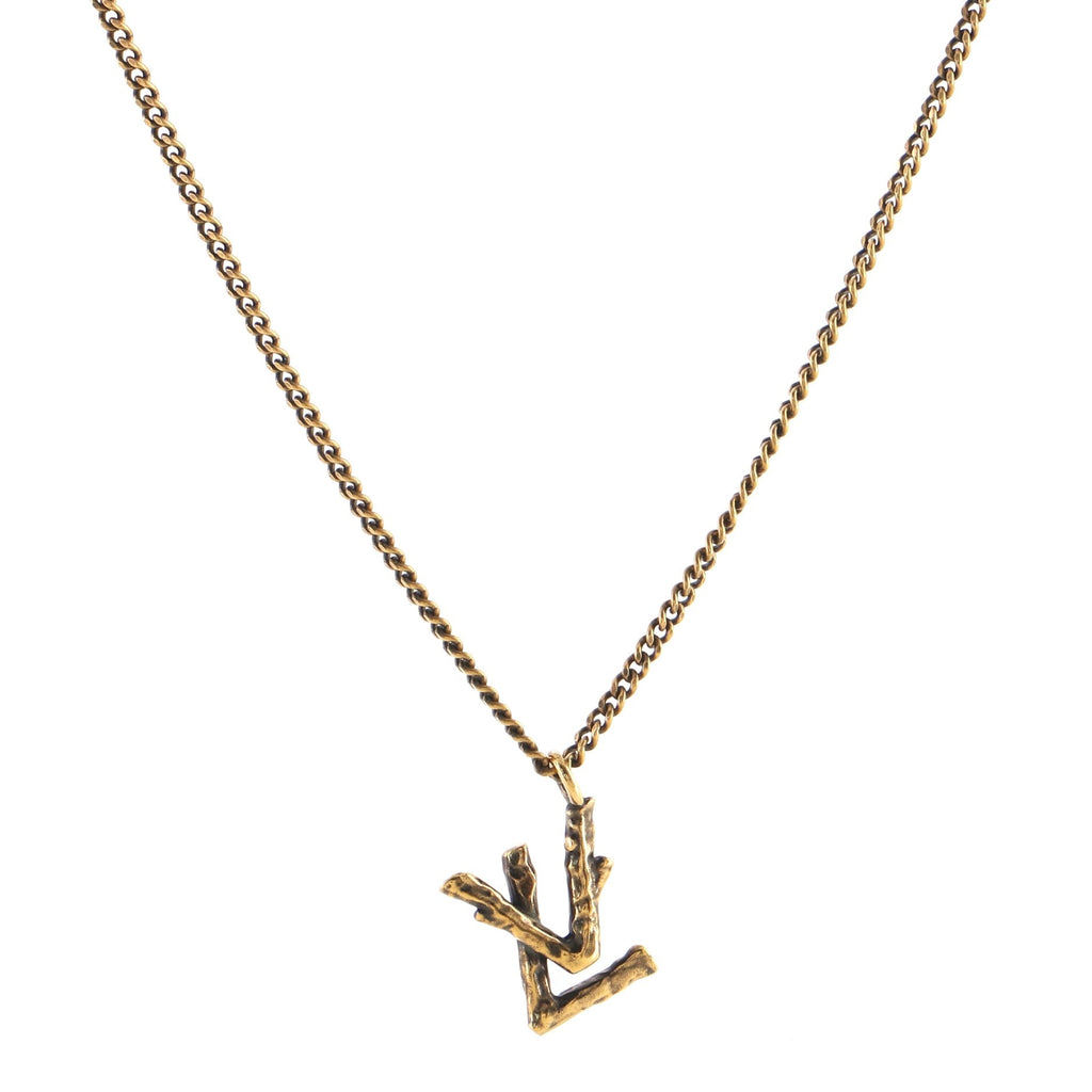 LV Twig Pendant Necklace Metal