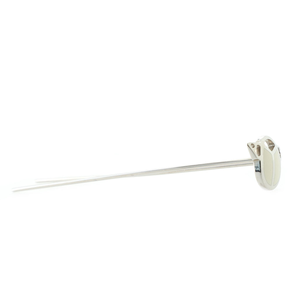 Hair Pin Sterling Silver and Stainless Steel with Enamel XS