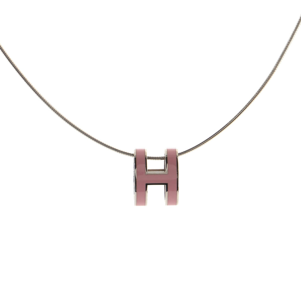 Pop H Pendant Necklace Metal and Enamel