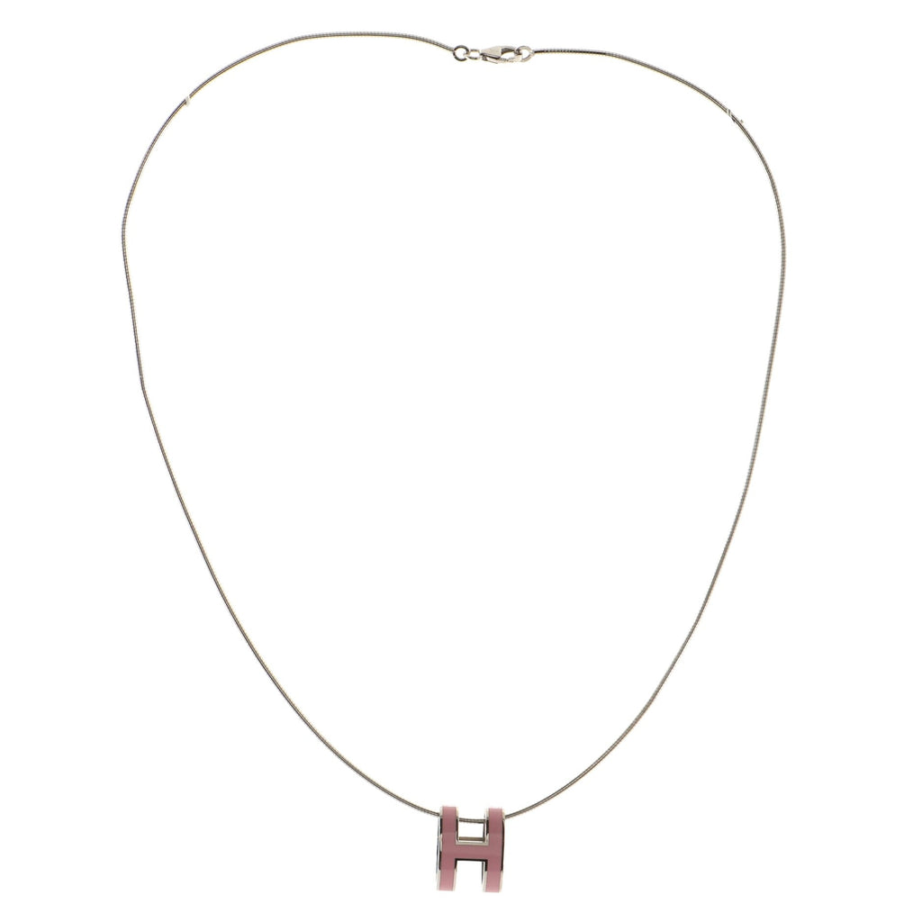 Pop H Pendant Necklace Metal and Enamel