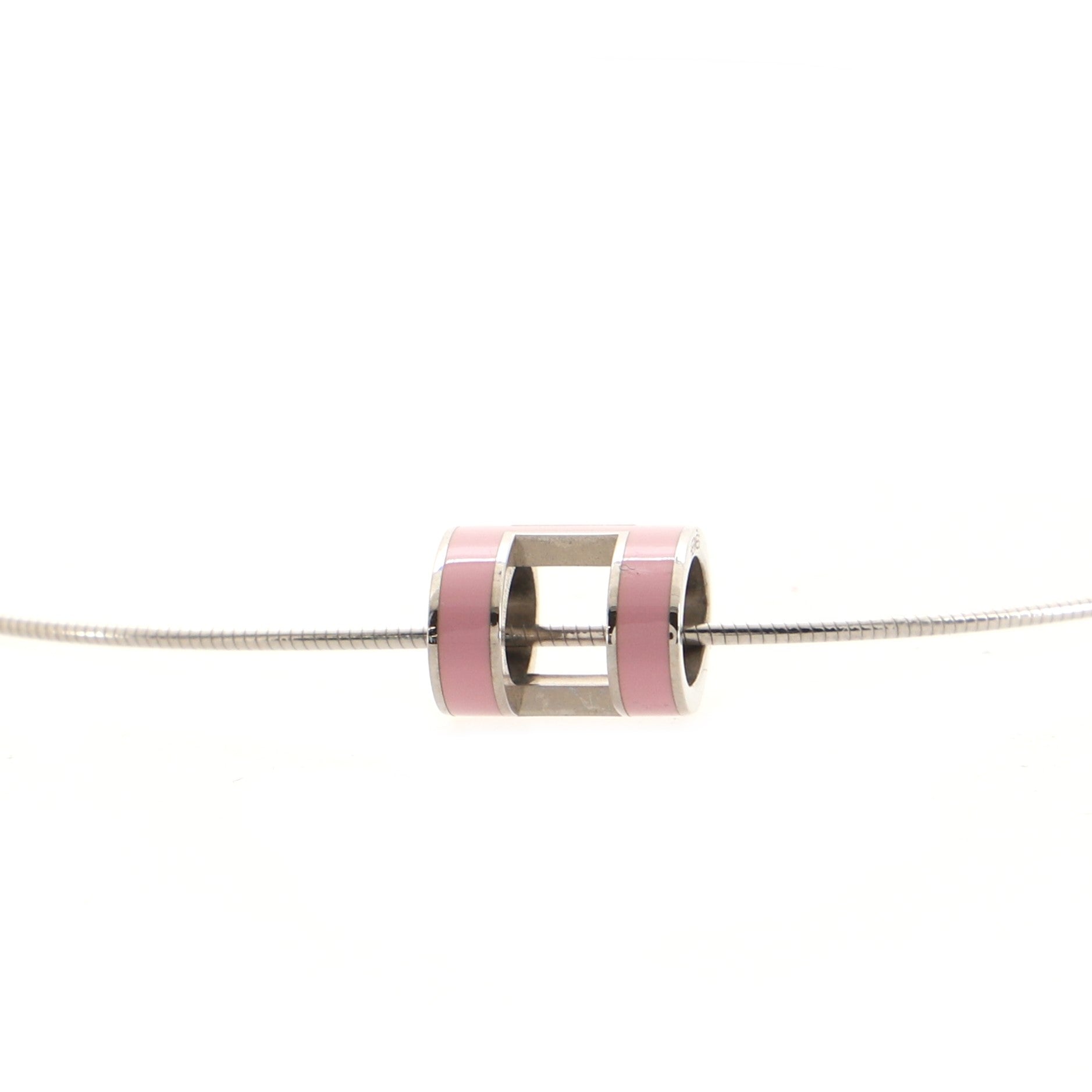 Pop H Pendant Necklace Metal and Enamel