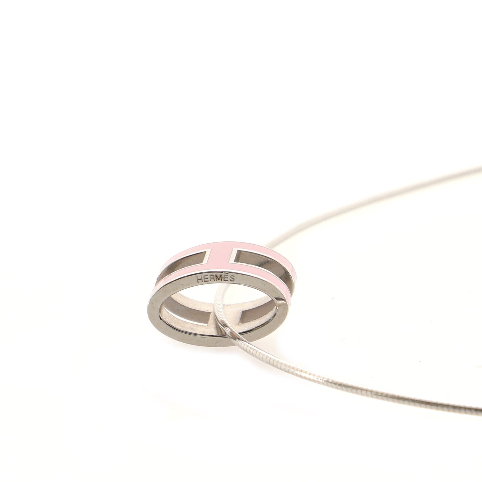 Pop H Pendant Necklace Metal and Enamel