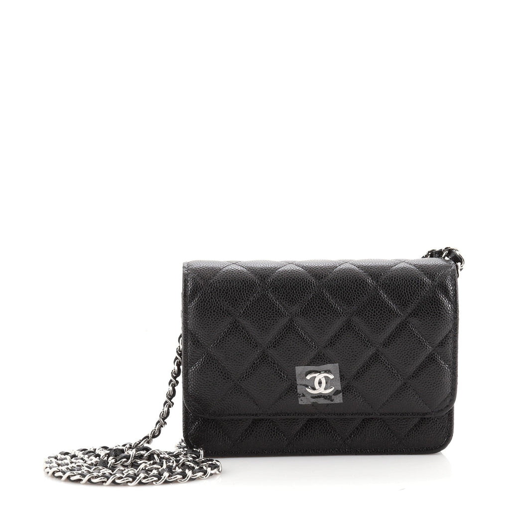 Wallet on Chain Quilted Caviar Mini
